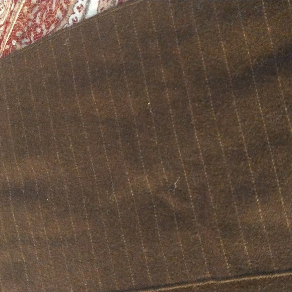 brown striped winter scarf - Picture 3 of 10